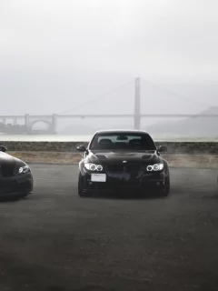 бмв, bridge, black, golden gate, e90, bmw, white, e92, 330i, купе, matte black, m3