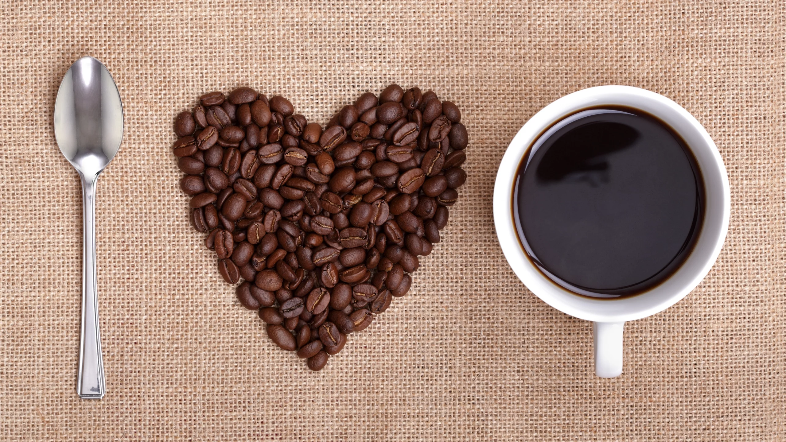 i love coffee, чашка, зерна, сердце, ложка, кофе