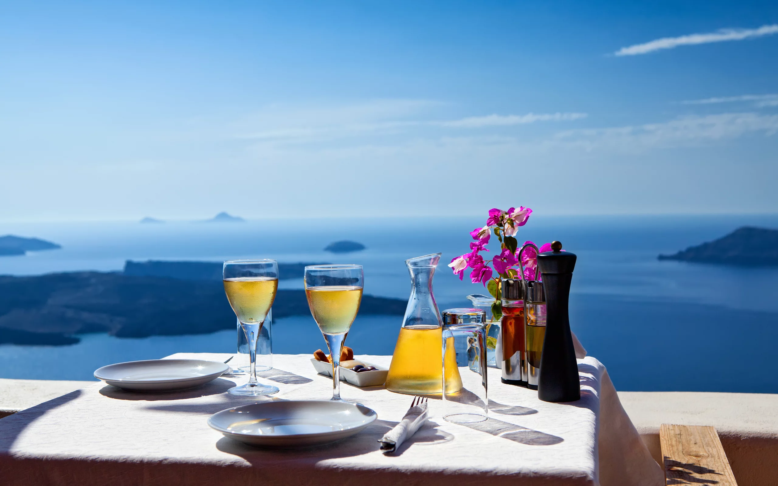 дома, santorini, море, пейзаж, природа, greece
