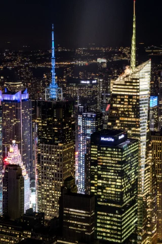 город, nyc, нью-йорк, usa, new york city, ночь, небоскребы, сша