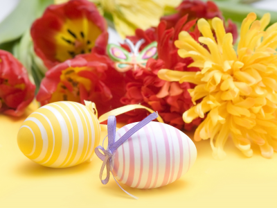 яйца, праздник, рамытость, цветы, пасха