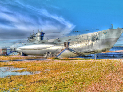лодка, музейный, u-995, корабль, подводная, флот, submarine