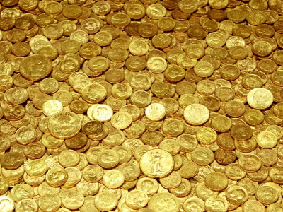 деньги, жёлтый, золото, монеты