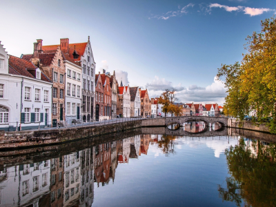 бельгия, мост, brugge, брюгге, город, вода, belgium, дома