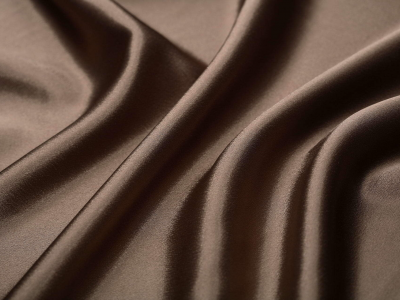 коричневый, складки, текстура, ткань, шелк