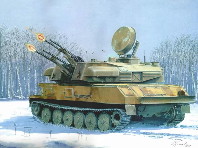 зенитная, установка, зсу-23-4, самоходная, арт, шилка