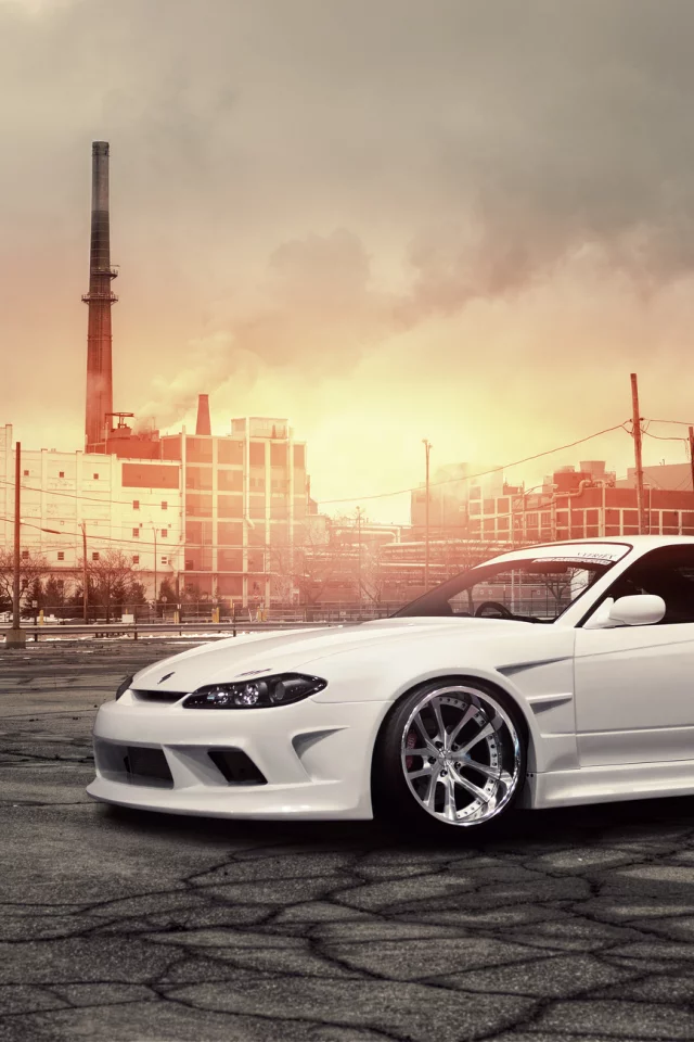 ниссан, обвес, silvia, white, front, сильвия, nissan, белая, завод, s15