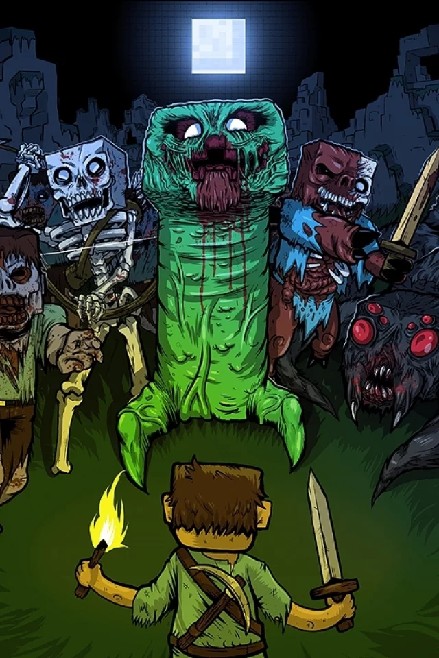 крипер, minecraft, зомби, zombie, creeper, майнкрафт