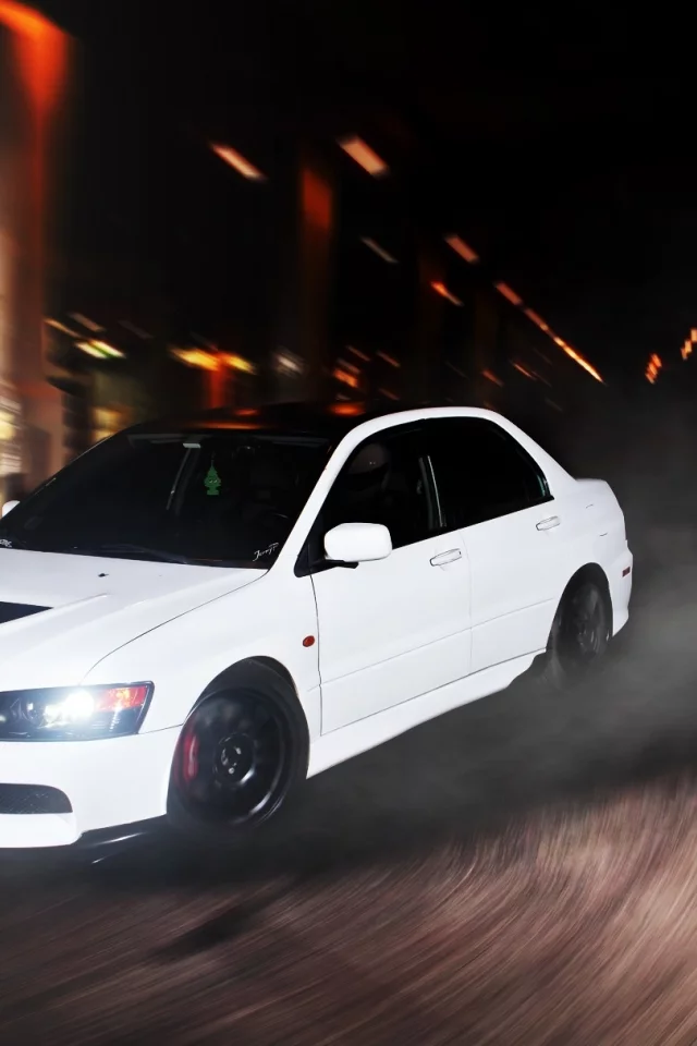 mitsubishi, evolution, front, эволюшн, lancer, 9, митсубиси, белый, white