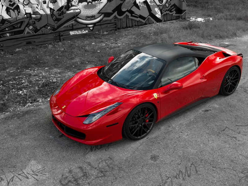 ferrari, красный, италия, red, 458 italia, феррари, вид сбоку