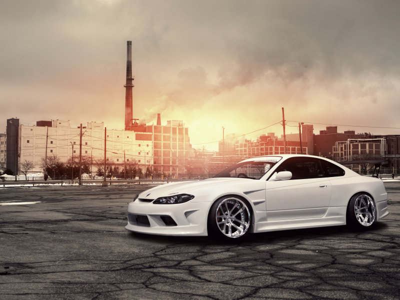 ниссан, обвес, silvia, white, front, сильвия, nissan, белая, завод, s15