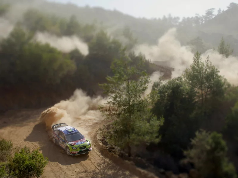 rally, tilt-shift, focus, ford, занос, скорость, wrc, размытие, пыль