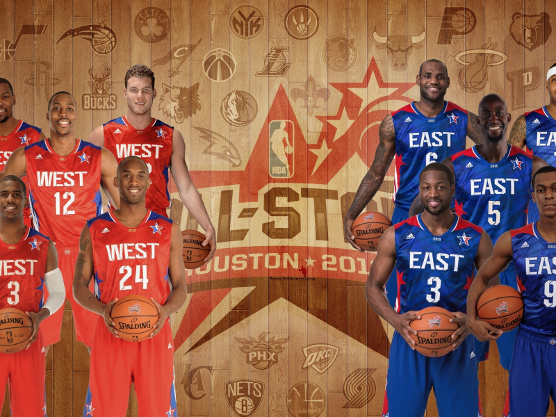 баскетбол, all stars, east, nba, kobe bryant, west, kevin durant, chris paul