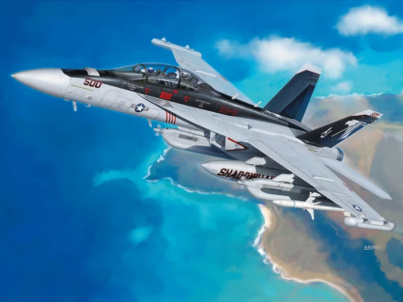 арт, ea-18, boeing, палубный, самолет, гроулер, ea-18, growler, боинг