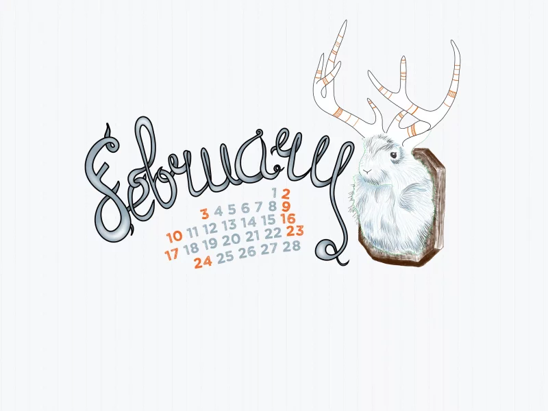 хомяк, 2013, february, рога, февраль, календарь