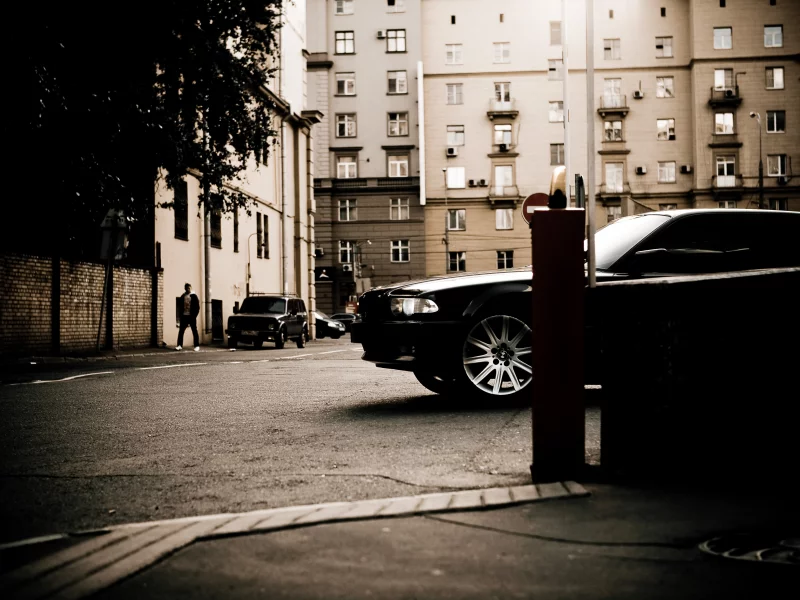 bumer, город, бумер, e38, семёрка, bmw 750, улица, дома, здания
