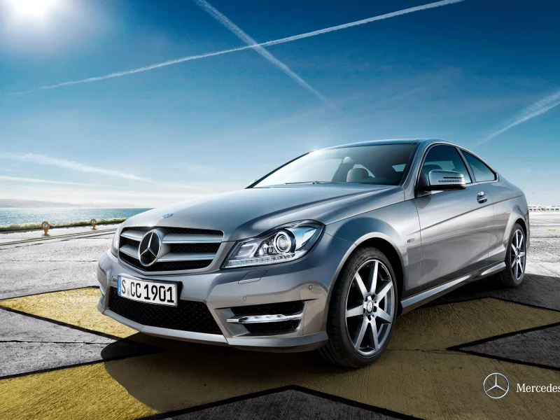 car, машина, coupe, mercedes, e-class, небо