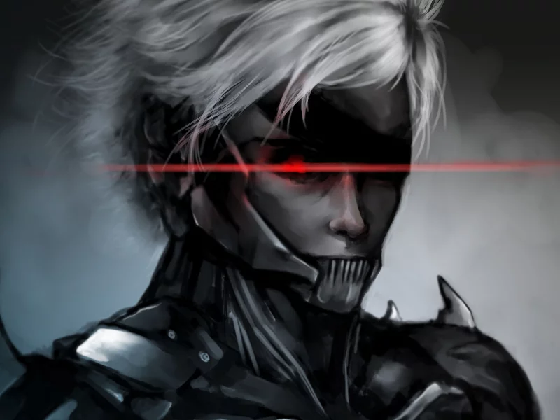 mgs, повязка, глаз, rising, парень, арт, metal gear solid, raiden
