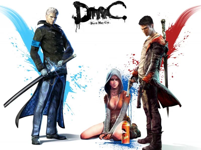 devil may cry 5, dmc, kat, dante, меч, пистолеты, vergil, верлигий