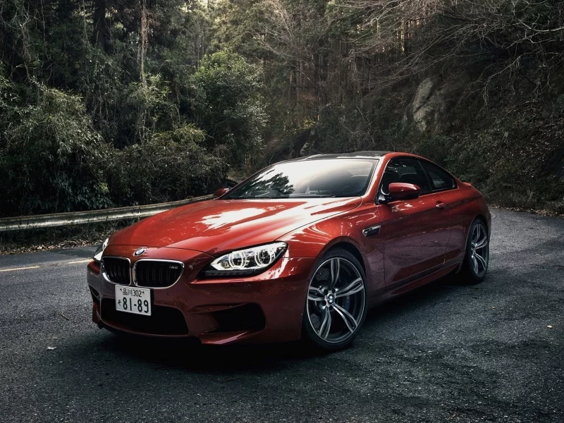 бмв, лес, м6, japan spec, orange, машина, оранжевая, m6, coupe, купе, bmw