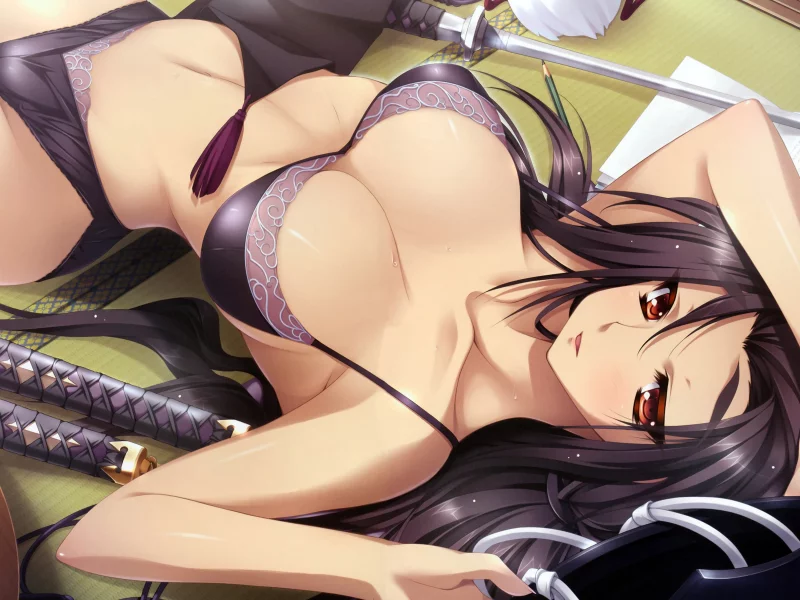 game, девушка, katagiri hinata , арт, hasegawa taira, лежа, appare! tenka gomen