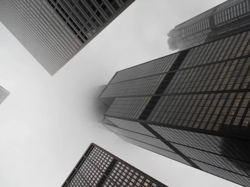 чикаго, chicago, сша, usa, небоскребы, здания, туман