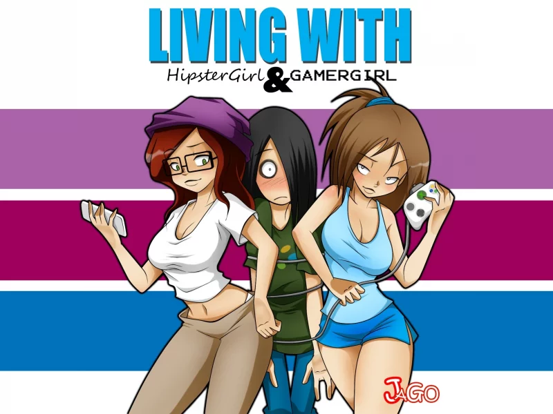 living with, секси, комиксы, hipstergirl, gamergirl, artur, jago, sophie, sexy, erika