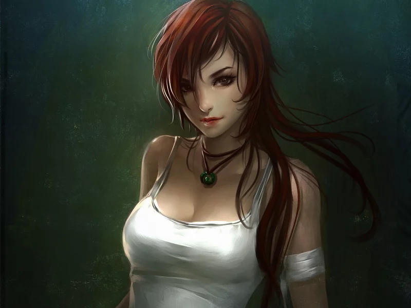 tomb raider, девушка, кулон, волосы, арт, lara croft, взгляд