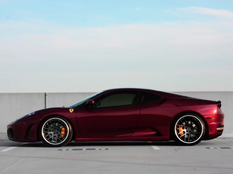 ferrari, wheels, профиль, red, тёмно-красный, феррари, black, f430