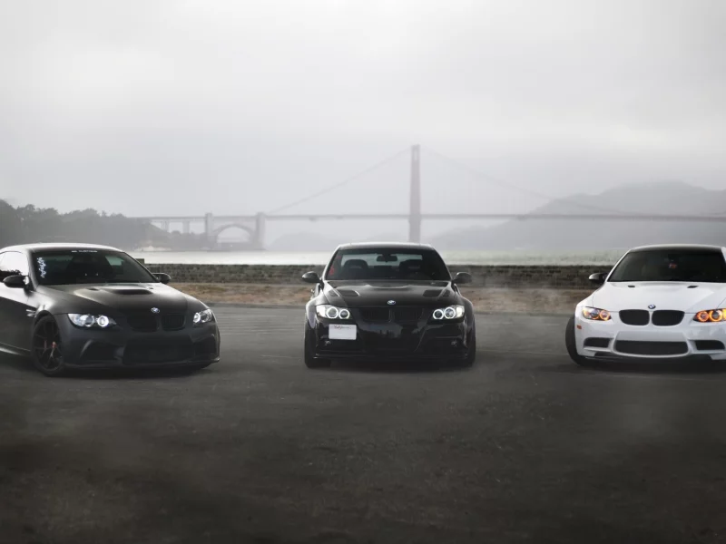 бмв, bridge, black, golden gate, e90, bmw, white, e92, 330i, купе, matte black, m3