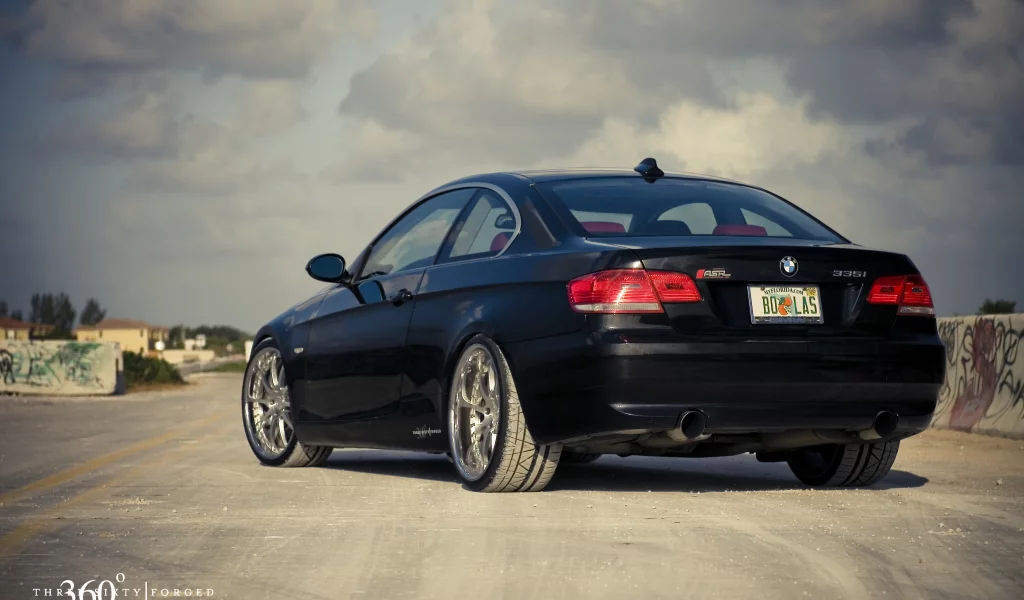 335i, задняя часть, бмв, bmw, 3 series, black, 360 three sixty forged, чёрный