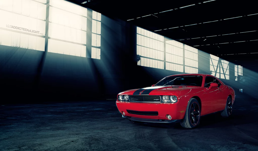 red, dodge challenger srt8, chrysler corporation