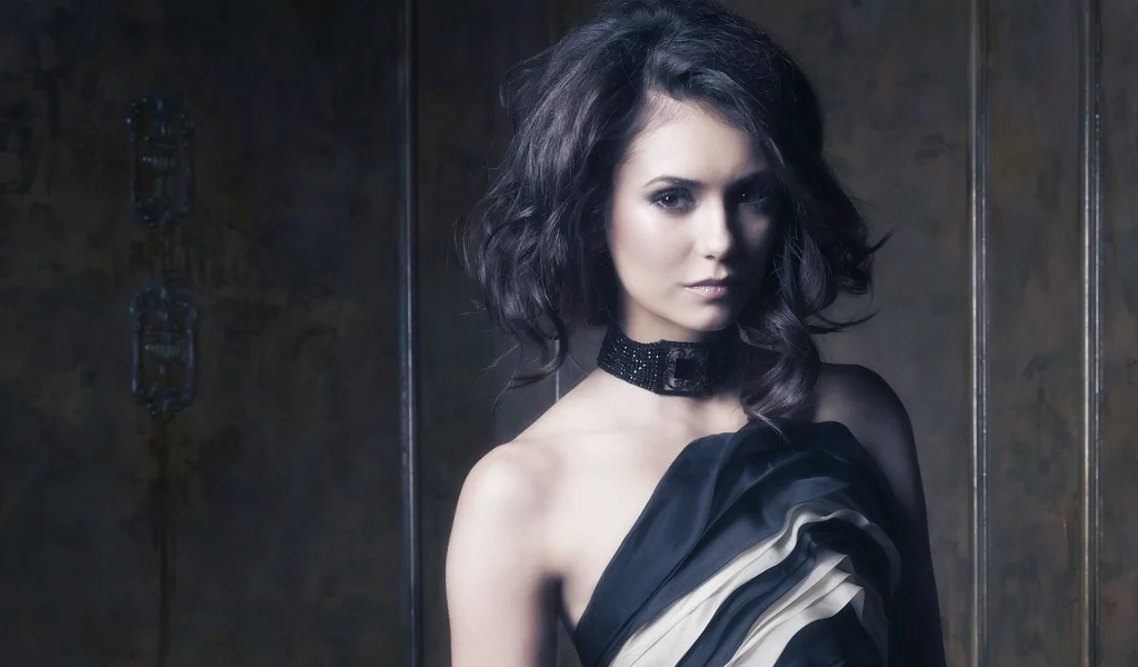 девушка, актриса, nina dobrev, платье, взгляд