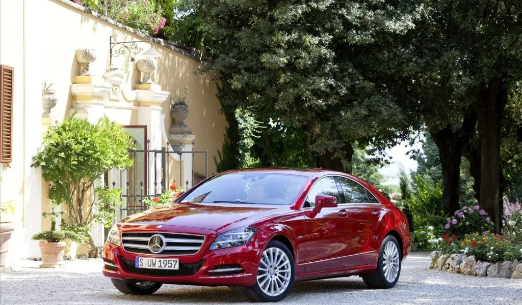 красная, mercedesbenzcls5502012w, мерс, машинка