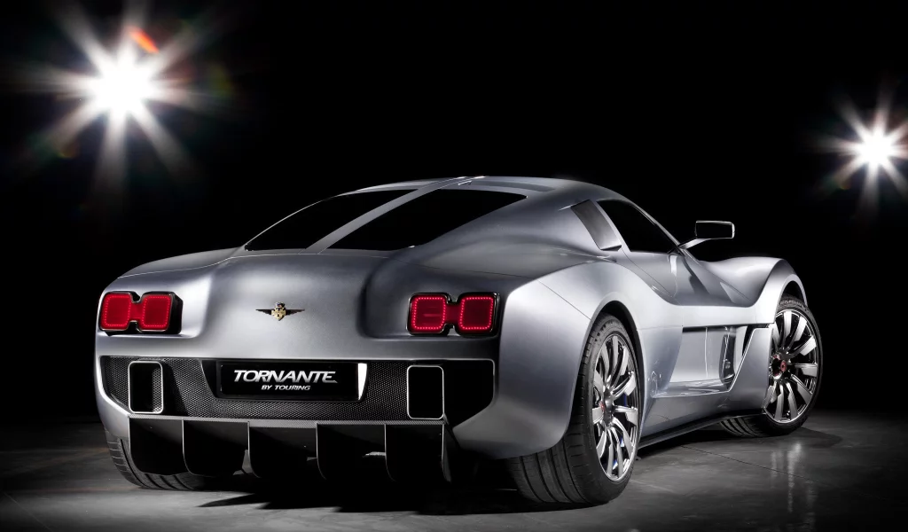 tornante, гиперкар, вид сзади, огни, concept, gumpert