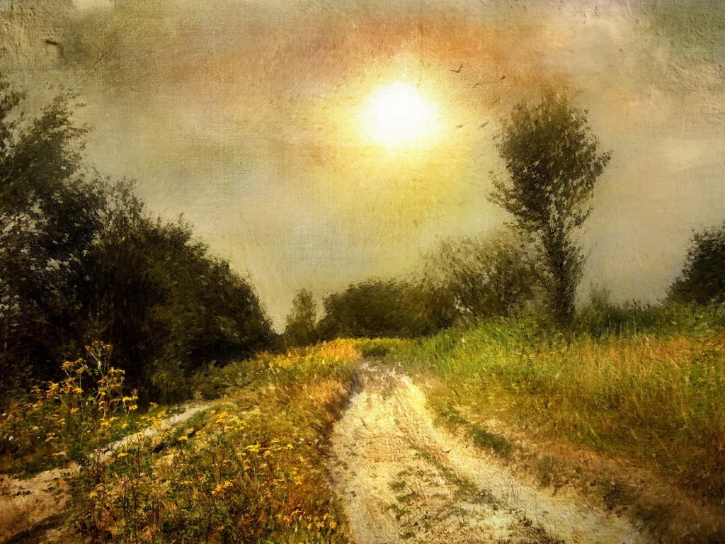 стиль, фон, пейзаж