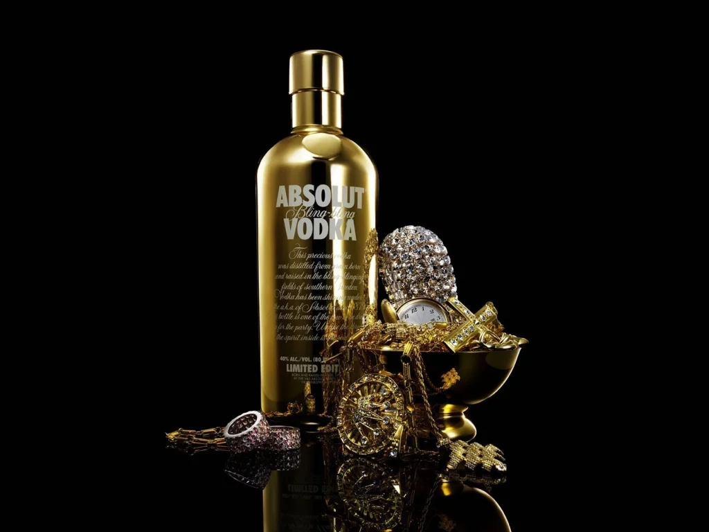 абсолют, черный фон, водка