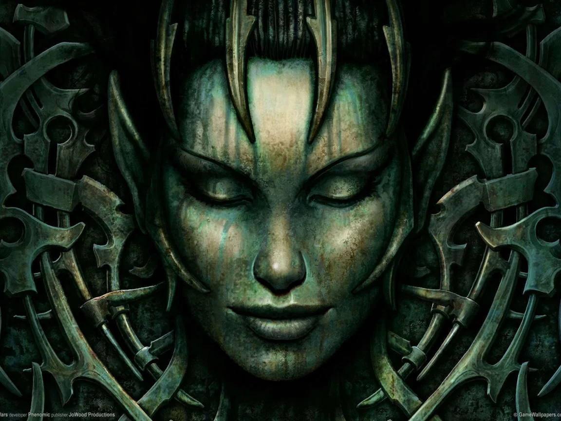 камень, spellforce, узор, эльф, 2, лицо