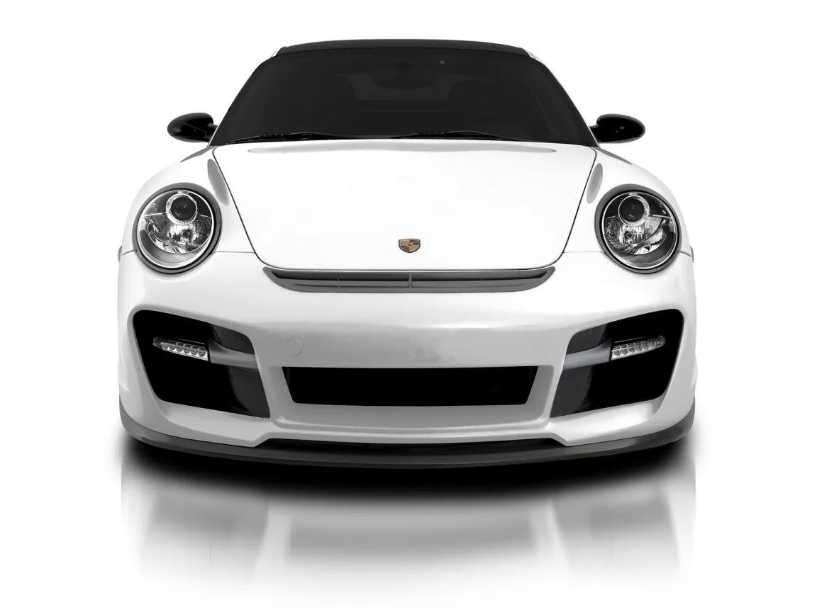 белый, turbo, 911, porsche
