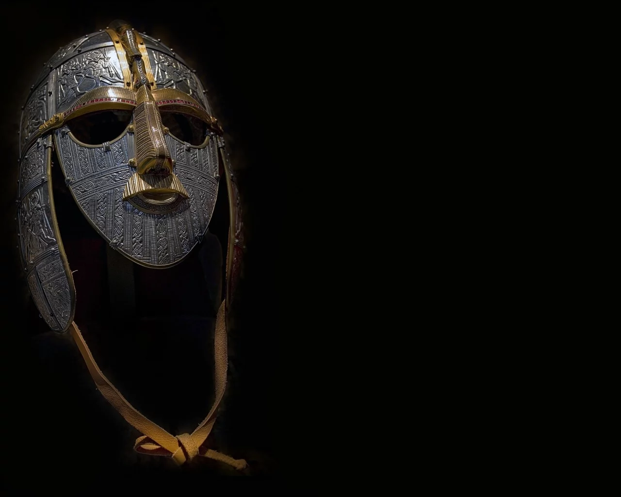 маска, железо, sutton hoo, шлем, чеканка, саттон-ху