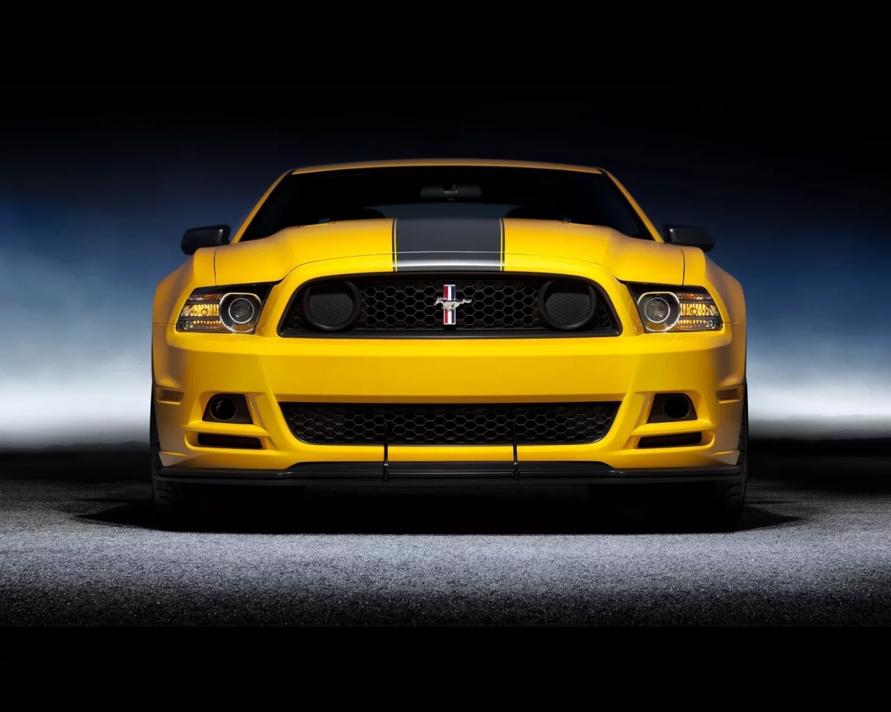 ford, mustang, полоса, boss 302, желтый