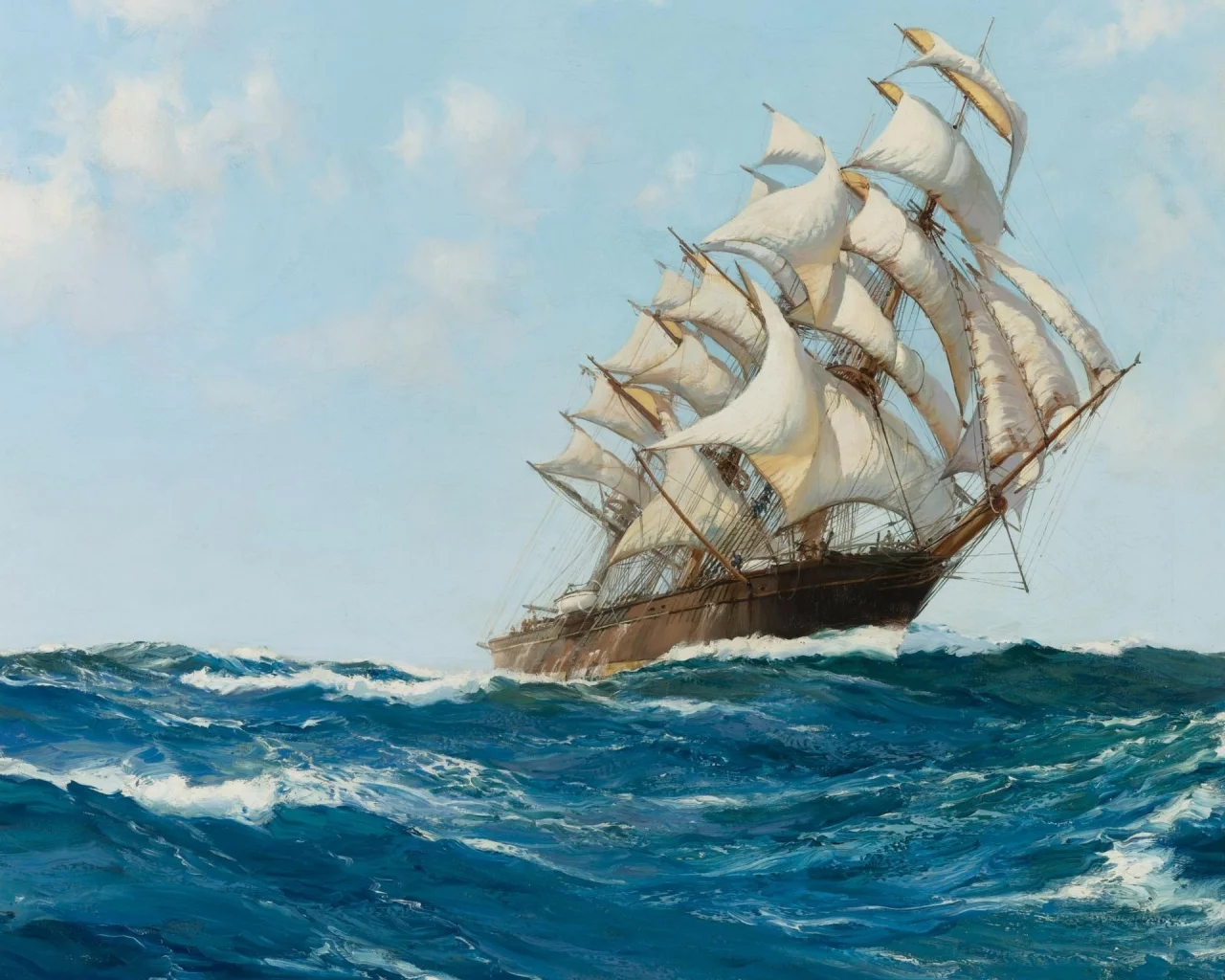 парусник, клипер, clipper, montague dawson