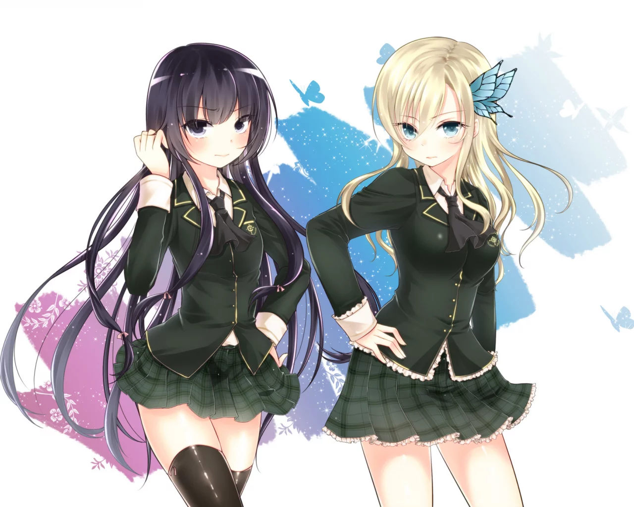 девушки, школьная форма, взгляд, boku wa tomodachi ga sukunai