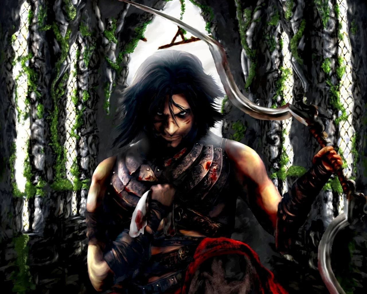 игра, замок, fanart, принц персии, оружие, prince of persia, арки, окна, game wallpapers, фанарт, warrior within, обои