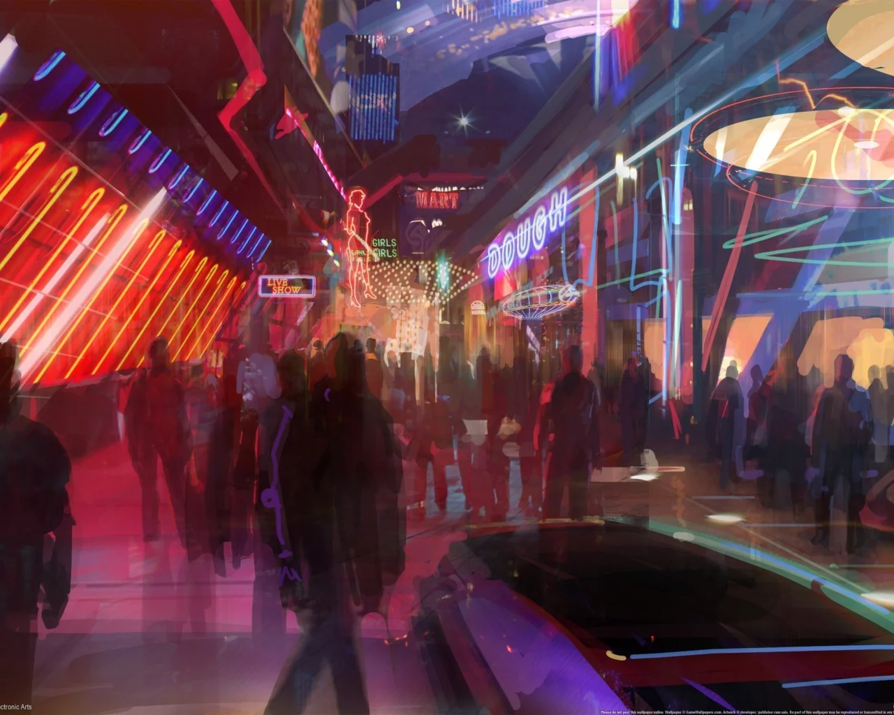 art, mass effect 2, неон, game