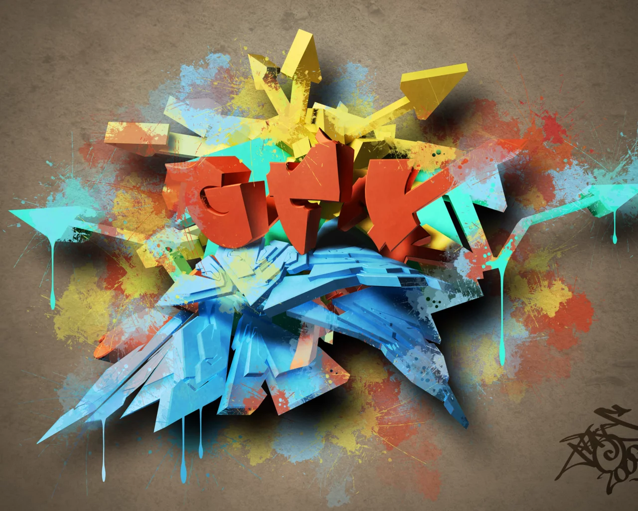 краски, splattergraf, граффити