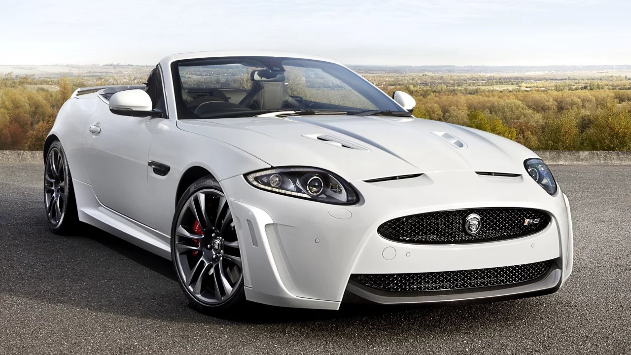 jaguar, небо, икскр-с, кабриолет, ягуар, белый, горизонт, передок, xkr-s, суперкар, convertible