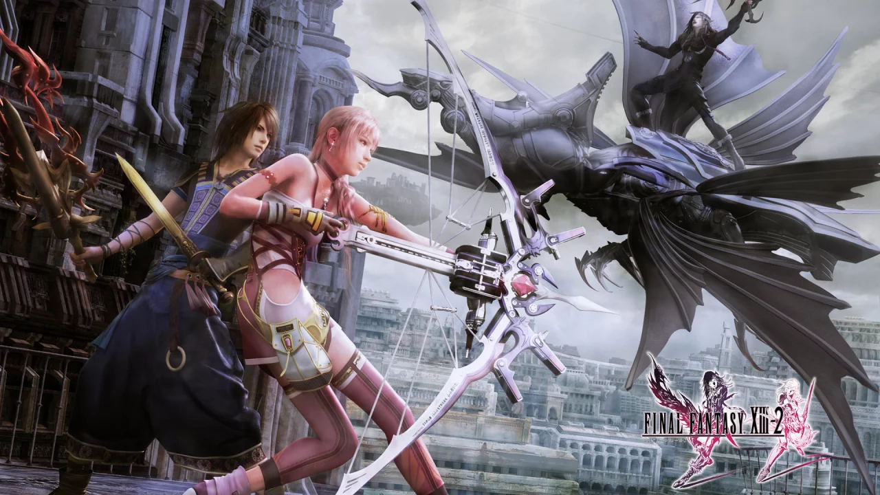 клинок, noel, сэра, ffxiii-2, final fantasy xiii-2, serah, меч, лук, оружие, ноэль