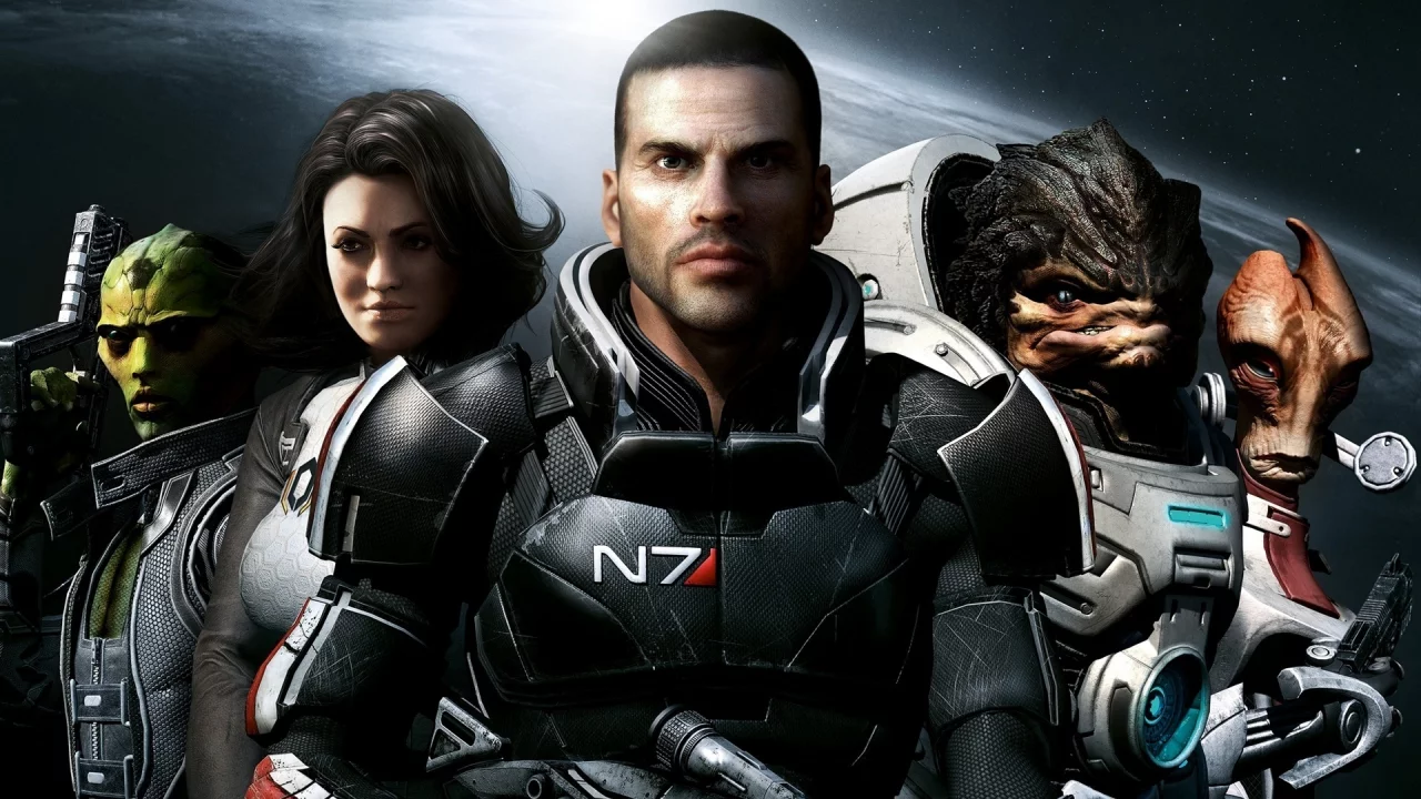 команда, mass effect 2, космос, оружие, captain shepard