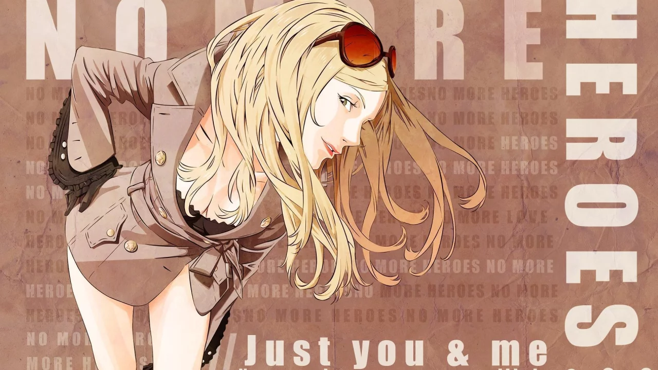 очки, блондинка, длинные волосы, no more heroes, sylvia christel, девушка